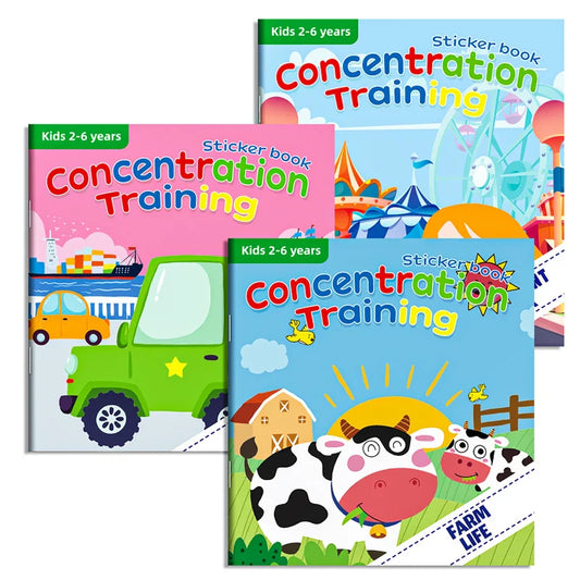 Children’s Reusable Stickers Books Cartoon Stationery Stickers for Kids Early Education Cartoon Cute Stickers