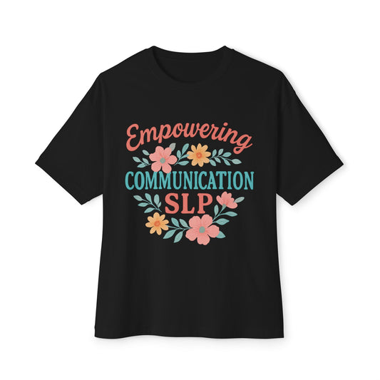 Empowering Communication Boxy Tee - Black / XS - T-Shirt