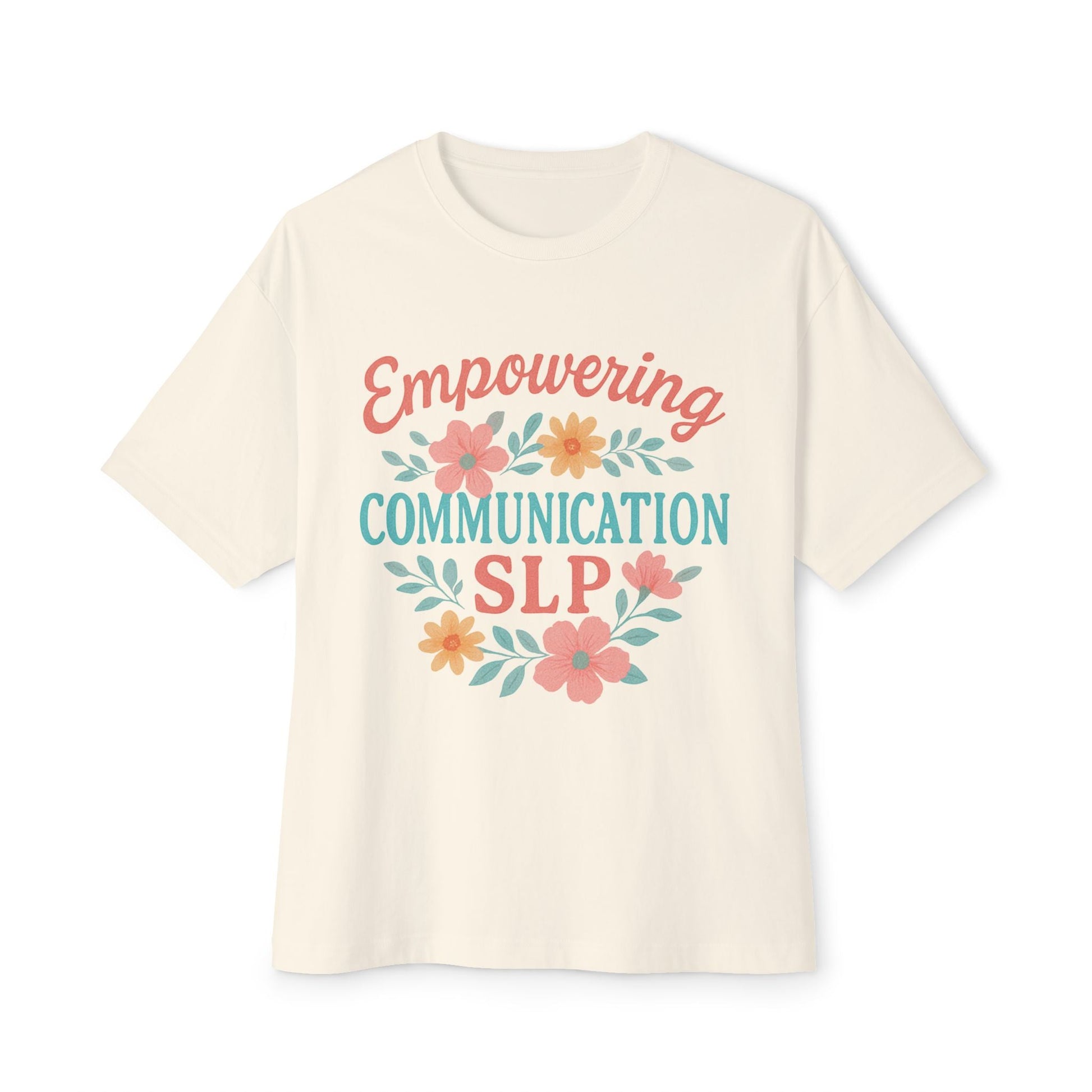 Empowering Communication Boxy Tee - Natural / XS - T-Shirt