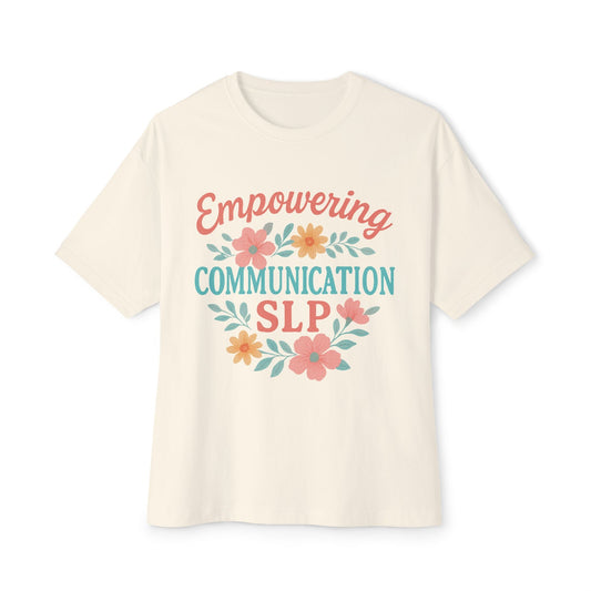 Empowering Communication Boxy Tee - Natural / XS - T-Shirt
