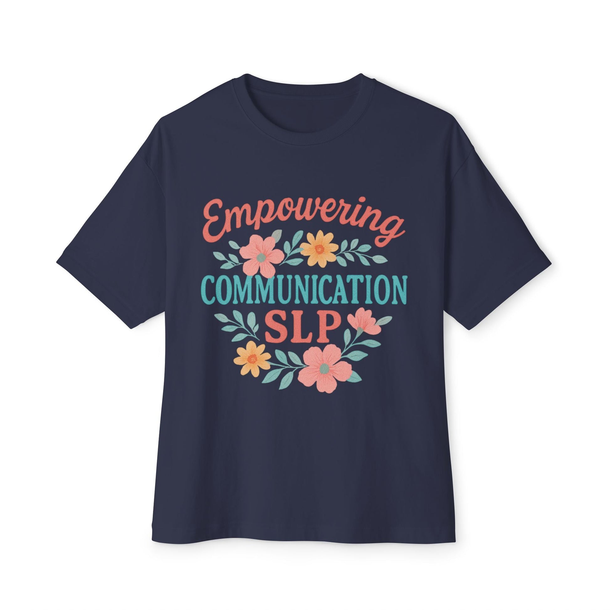 Empowering Communication Boxy Tee - Navy / XS - T-Shirt