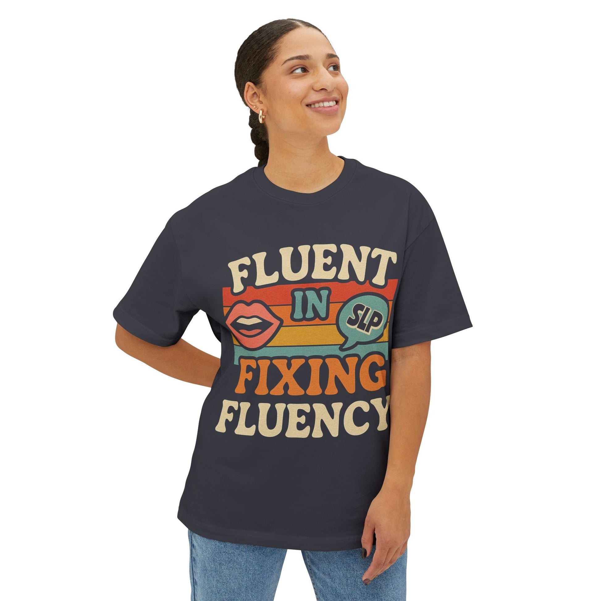 Fluent in Fixing Fluency Unisex Oversized Tee - T-Shirt