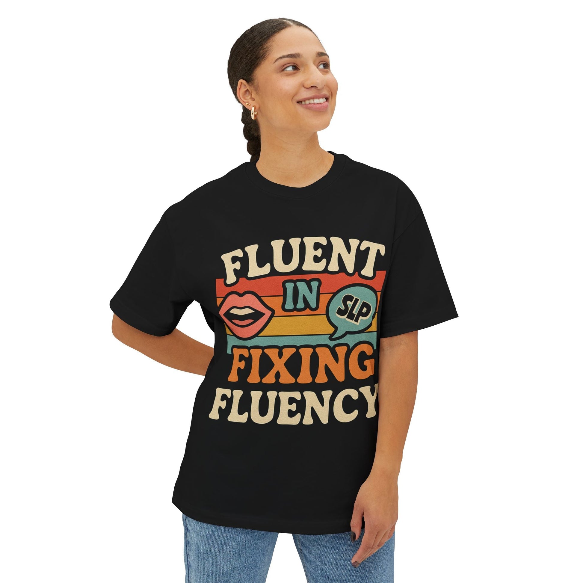 Fluent in Fixing Fluency Unisex Oversized Tee - T-Shirt
