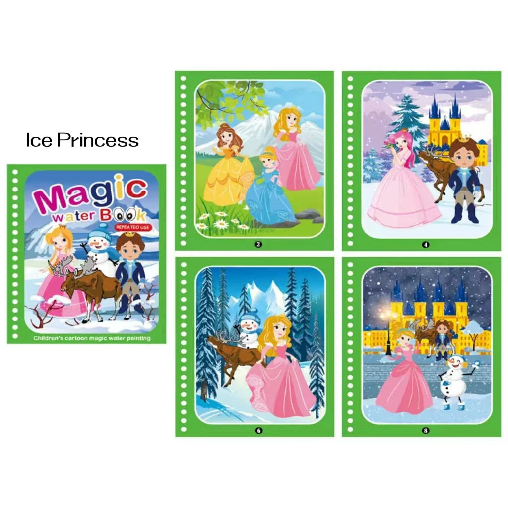 Magic water book montessori toys are reusable colored books magical water paintings children’s puzzle toys - random