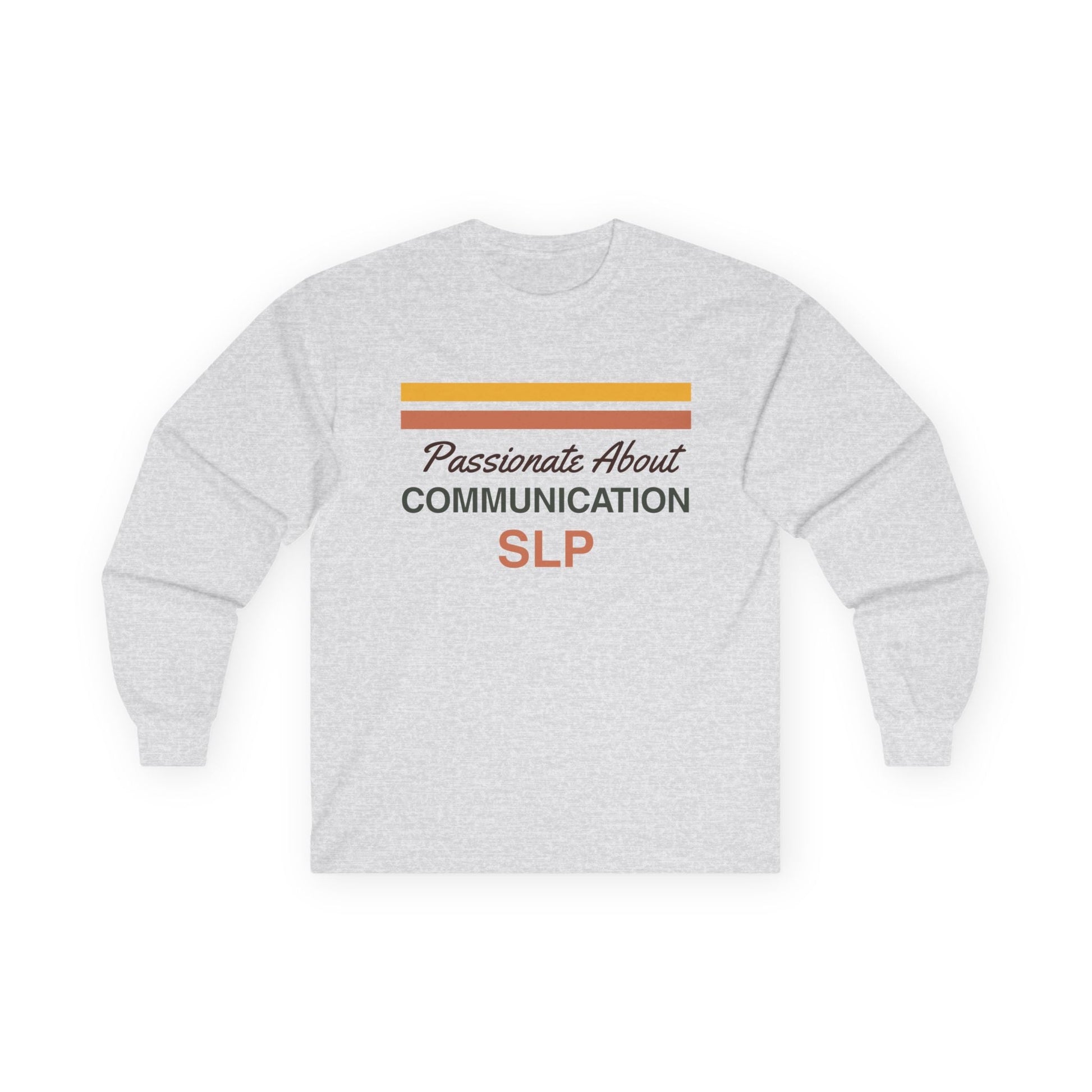 Passionate About Communication Long Sleeve Tee for Speech-Language Pathologists - Ash / S - Long-sleeve