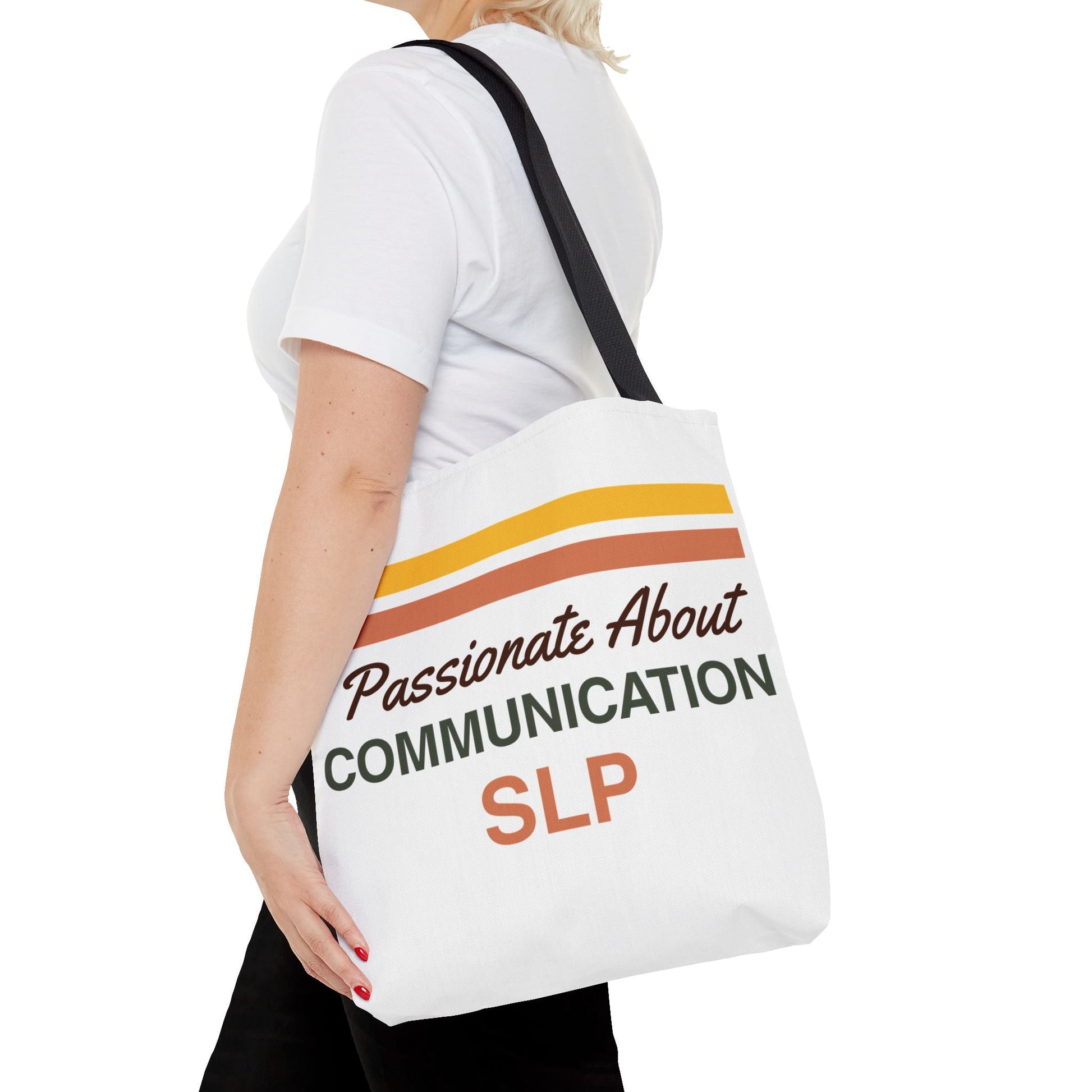 Passionate About Communication SLP Tote Bag - Perfect Gift for Speech-Language Pathologists - Bags