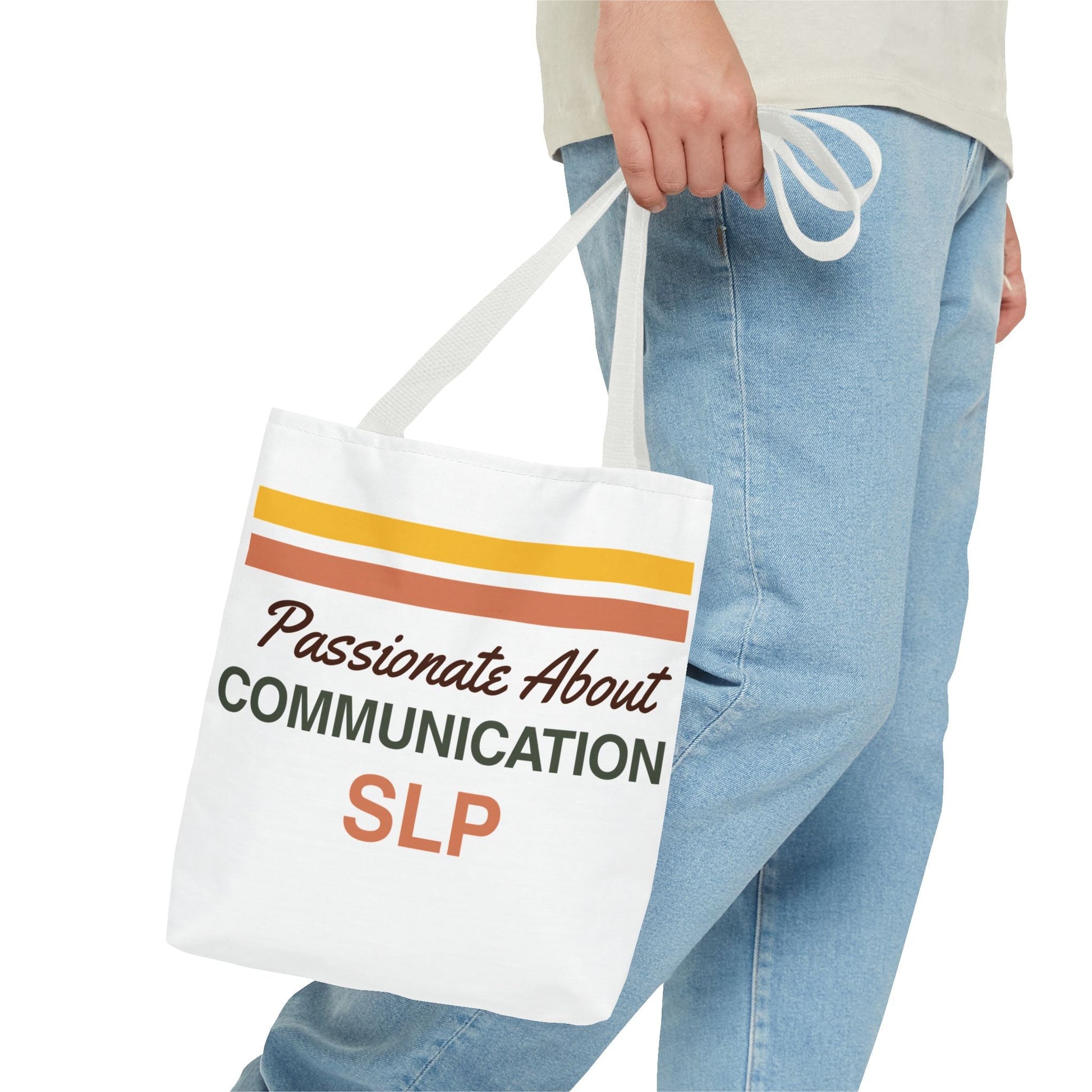 Passionate About Communication SLP Tote Bag - Perfect Gift for Speech-Language Pathologists - Bags