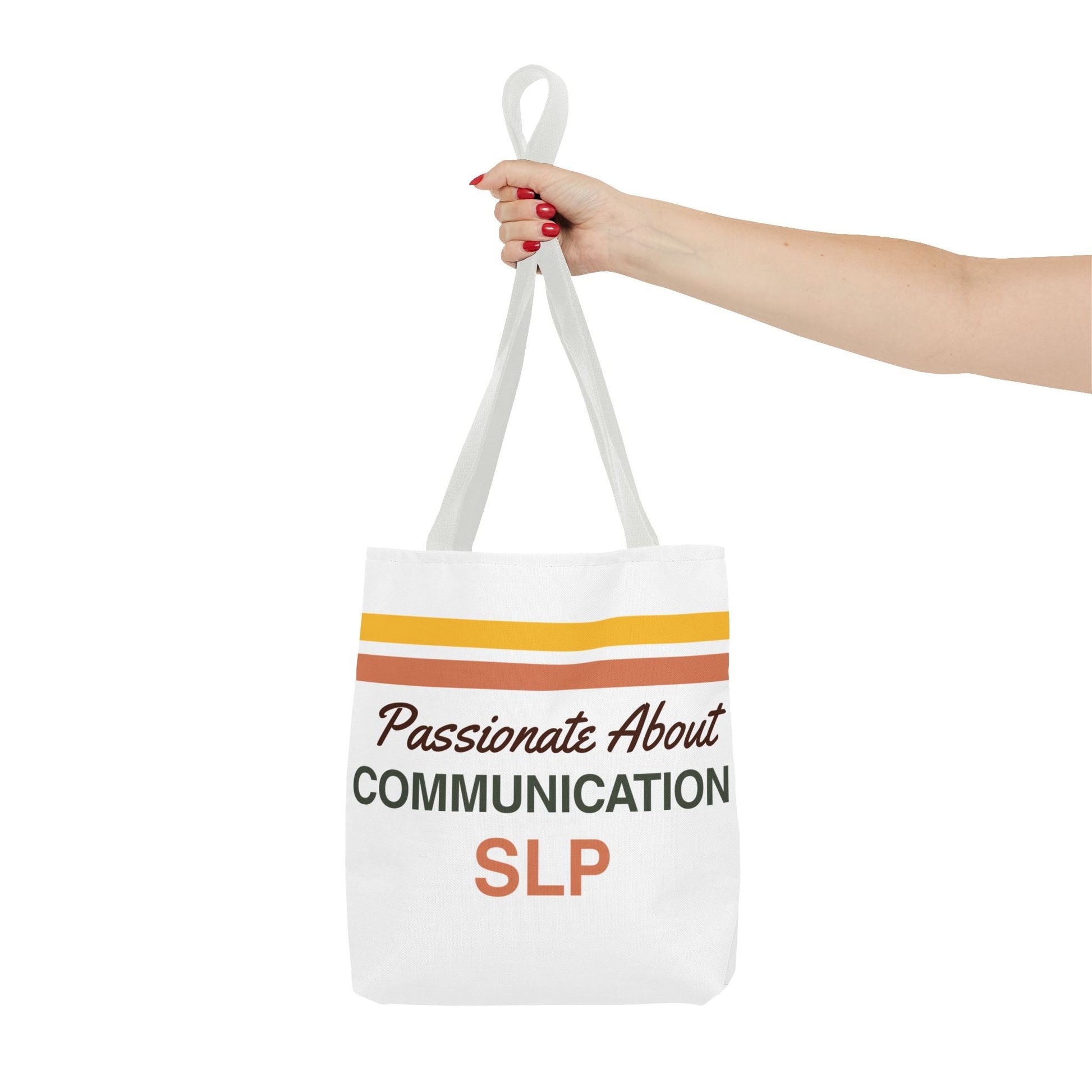 Passionate About Communication SLP Tote Bag - Perfect Gift for Speech-Language Pathologists - Bags