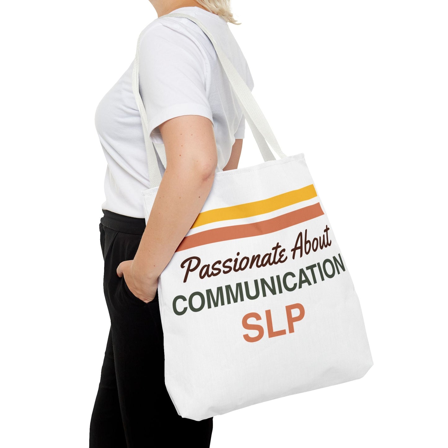 Passionate About Communication SLP Tote Bag - Perfect Gift for Speech-Language Pathologists - Bags