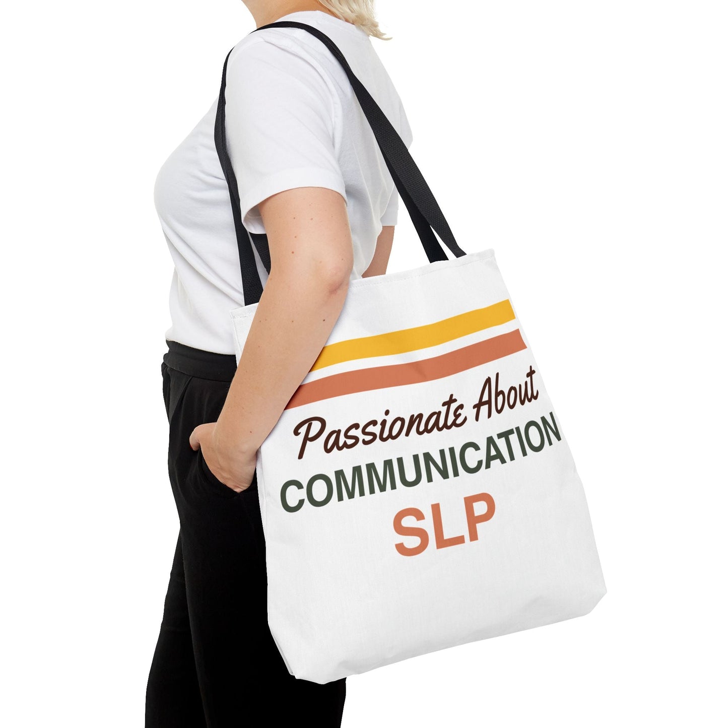 Passionate About Communication SLP Tote Bag - Perfect Gift for Speech-Language Pathologists - Bags
