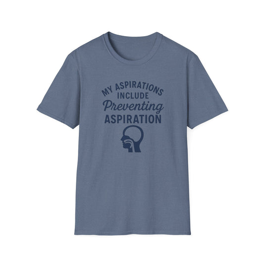Preventing Aspiration T-Shirt - S / Heather Indigo - T-Shirt