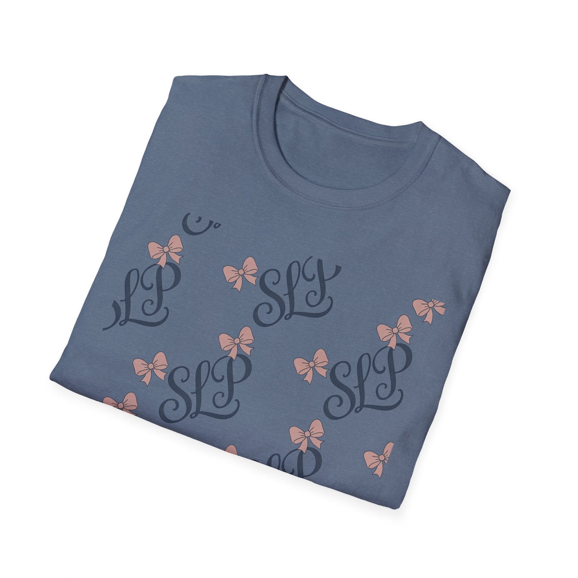 SLP Bow Tee - Softstyle T-Shirt for Speech Therapists - T-Shirt