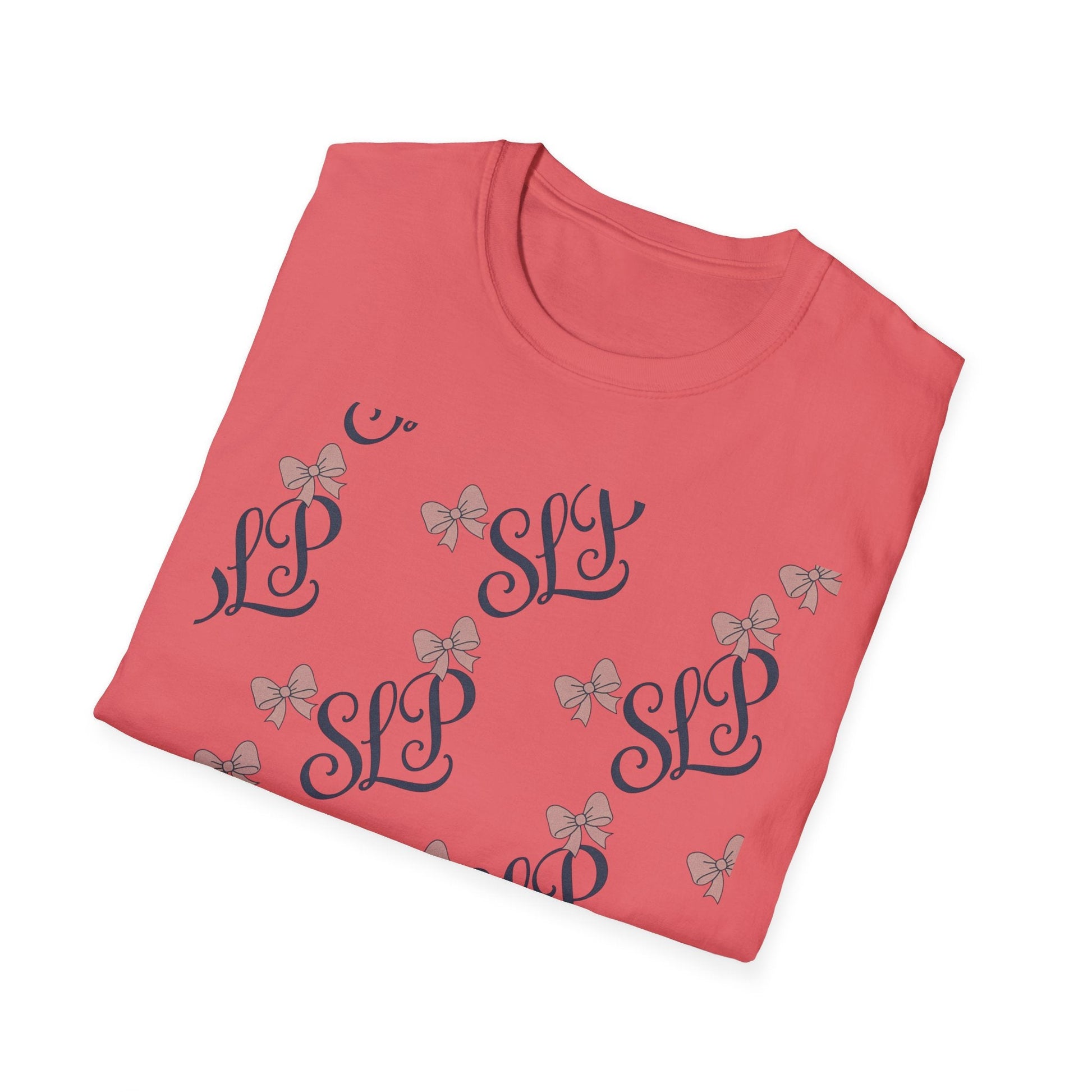 SLP Bow Tee - Softstyle T-Shirt for Speech Therapists - T-Shirt