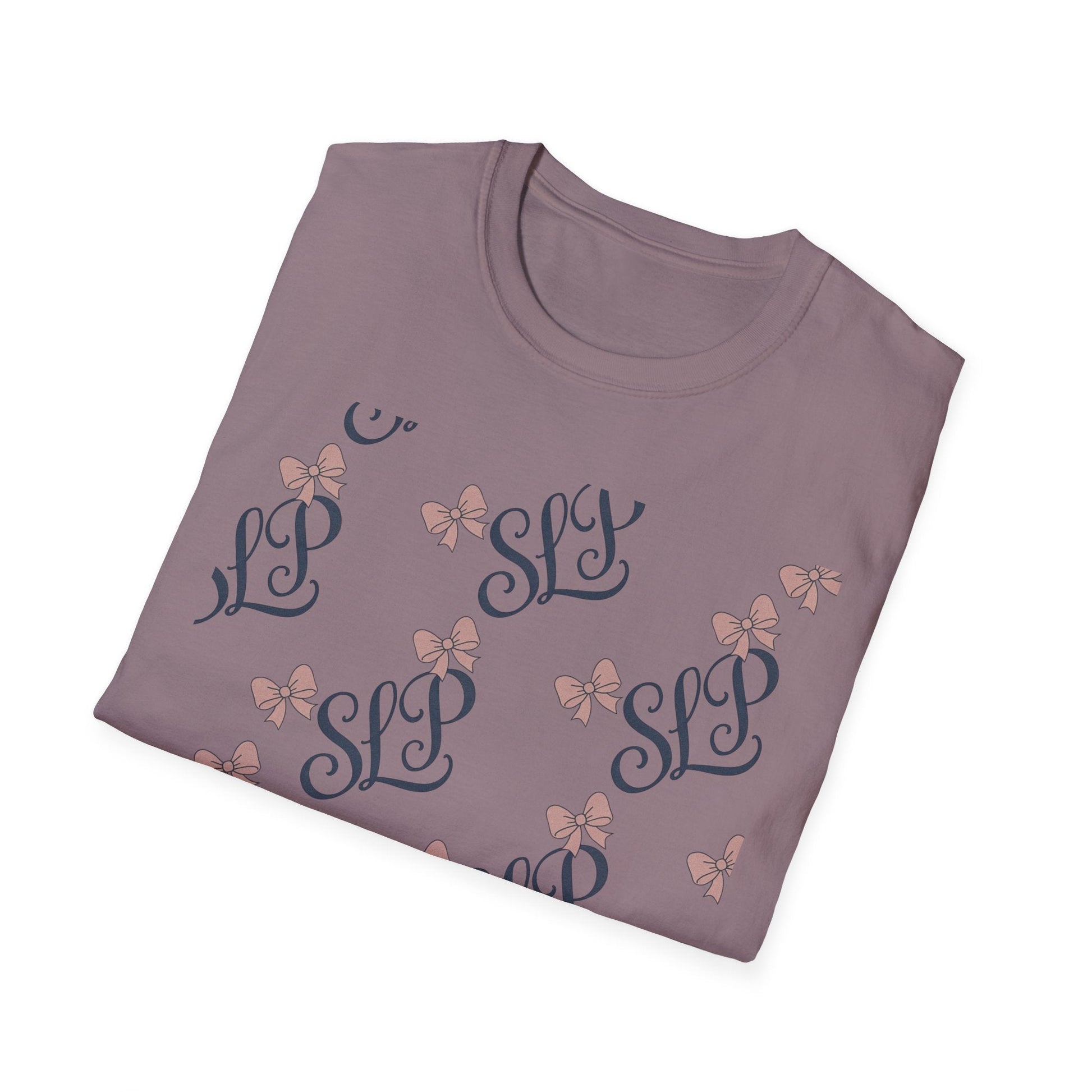 SLP Bow Tee - Softstyle T-Shirt for Speech Therapists - T-Shirt