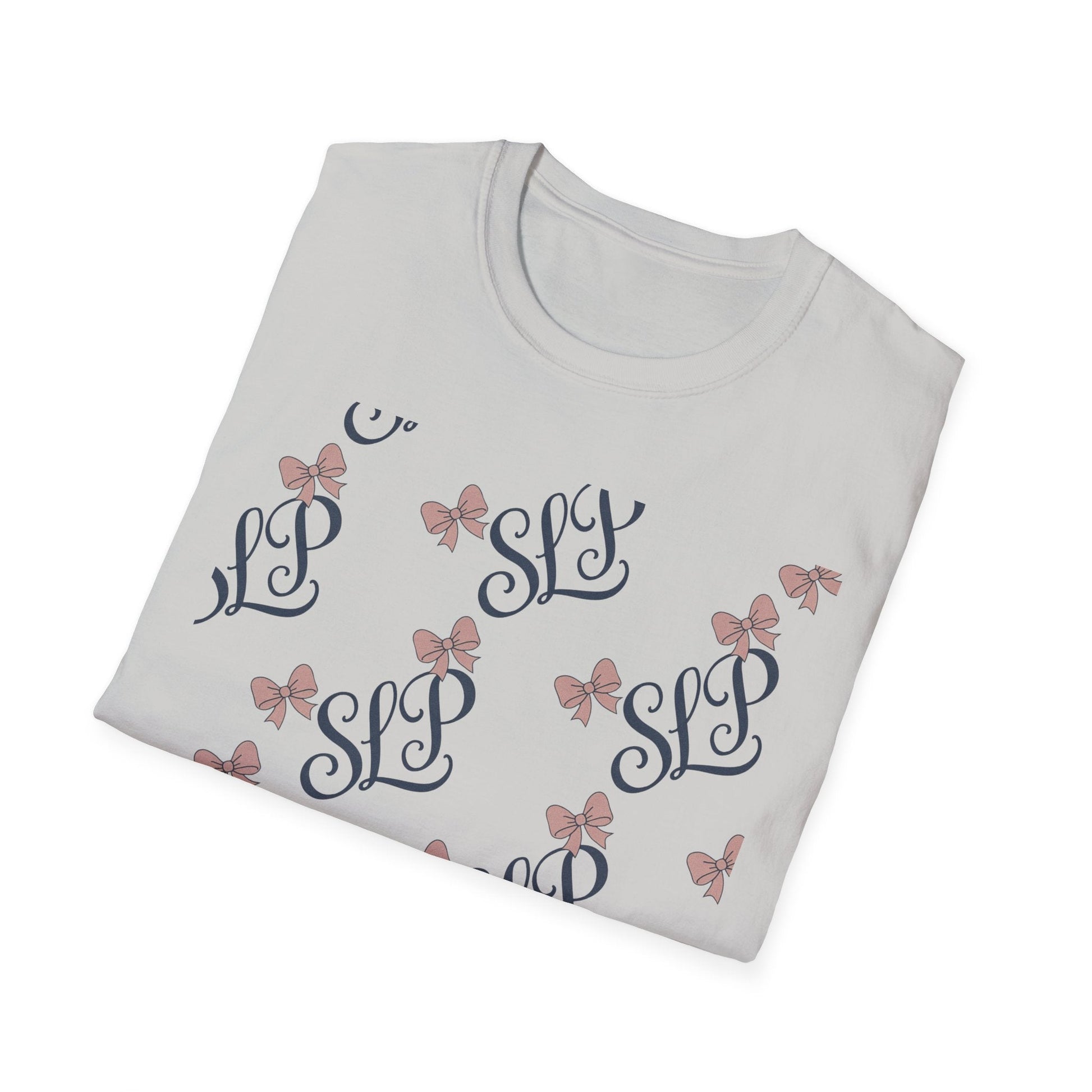 SLP Bow Tee - Softstyle T-Shirt for Speech Therapists - T-Shirt