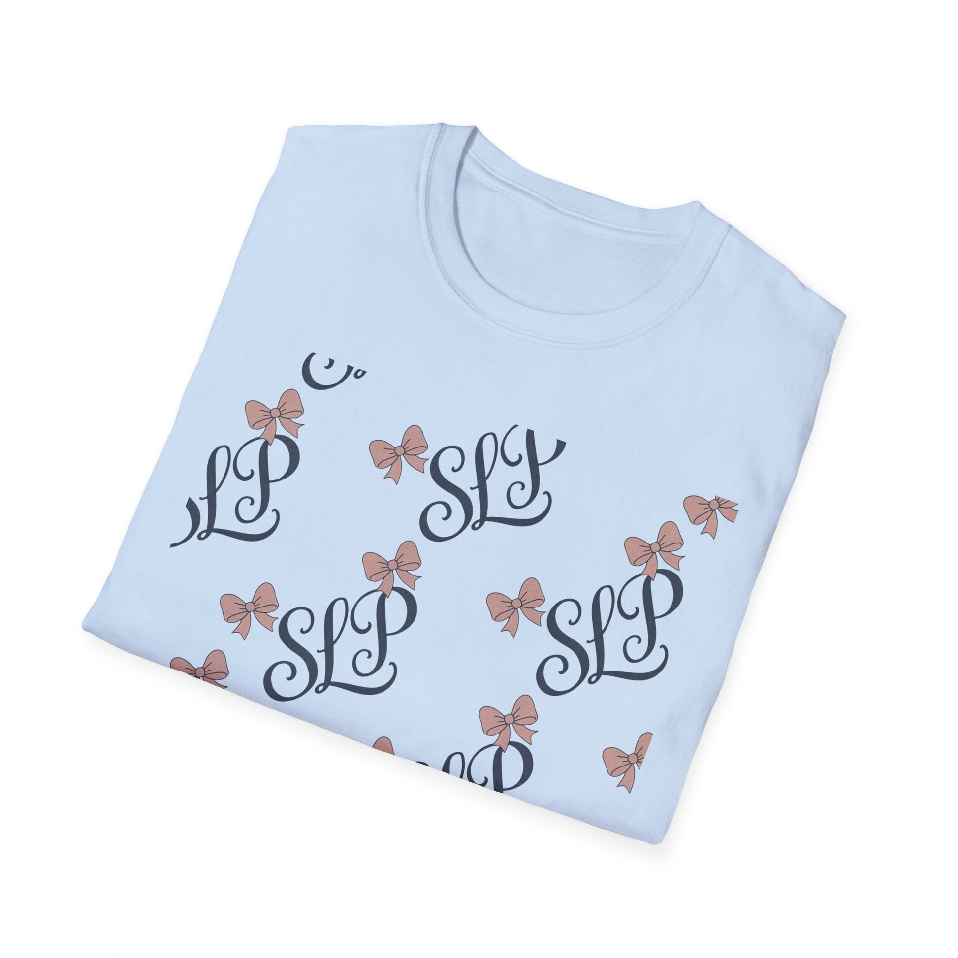 SLP Bow Tee - Softstyle T-Shirt for Speech Therapists - T-Shirt