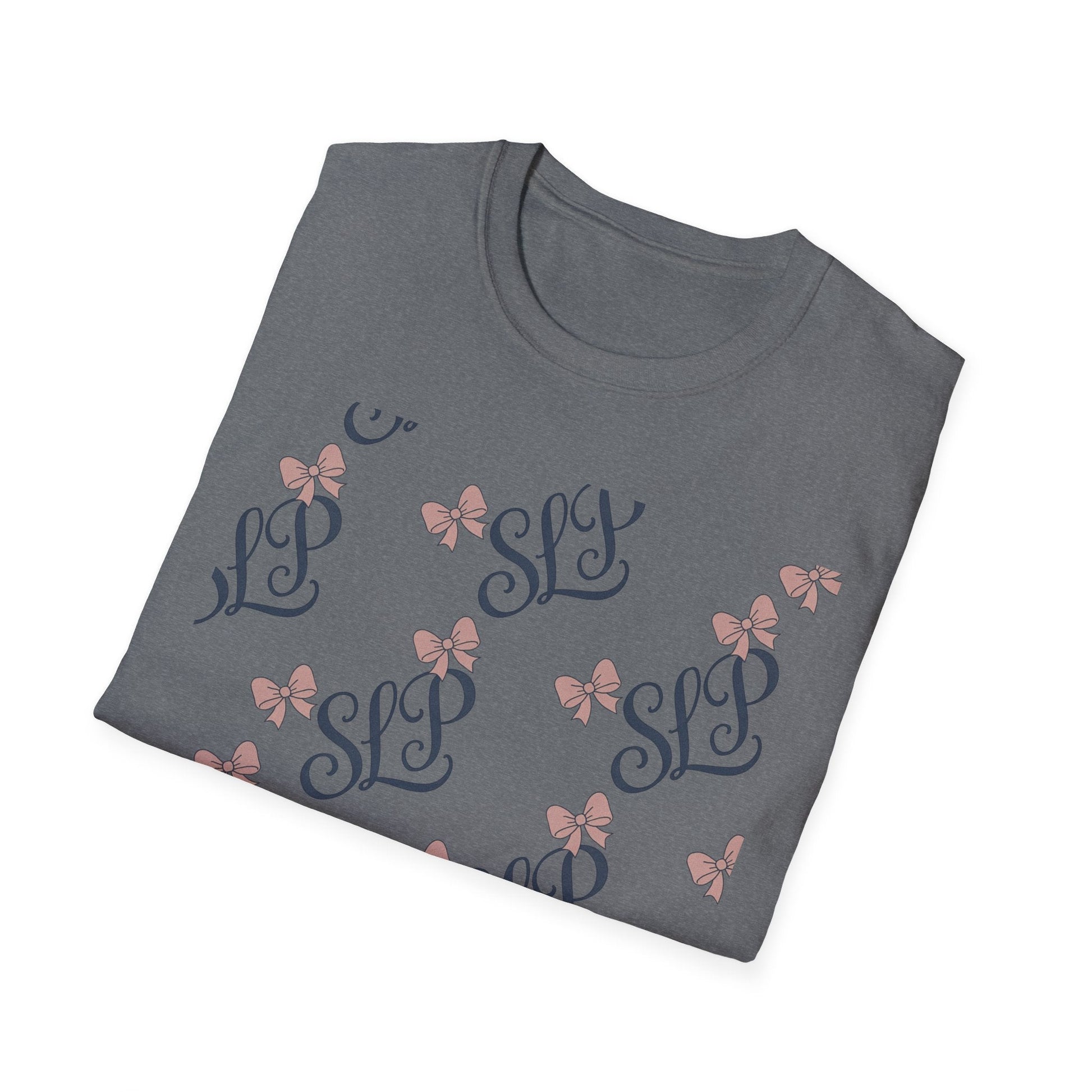 SLP Bow Tee - Softstyle T-Shirt for Speech Therapists - T-Shirt