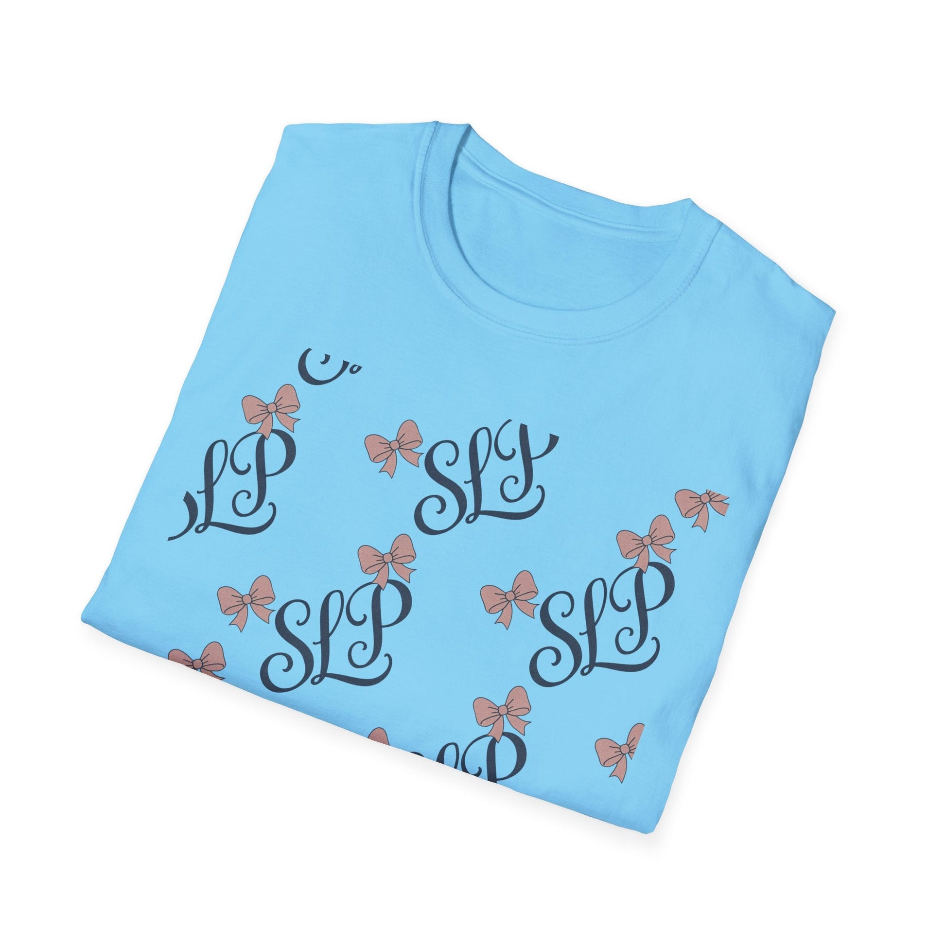 SLP Bow Tee - Softstyle T-Shirt for Speech Therapists - T-Shirt