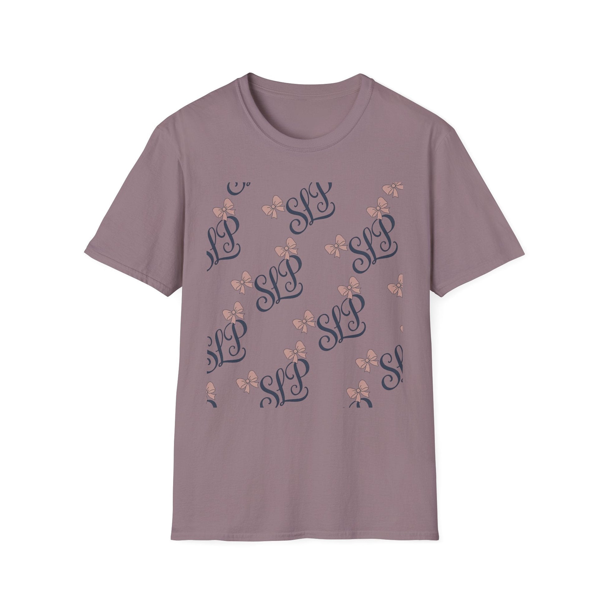 SLP Bow Tee - Softstyle T-Shirt for Speech Therapists - S / Paragon - T-Shirt
