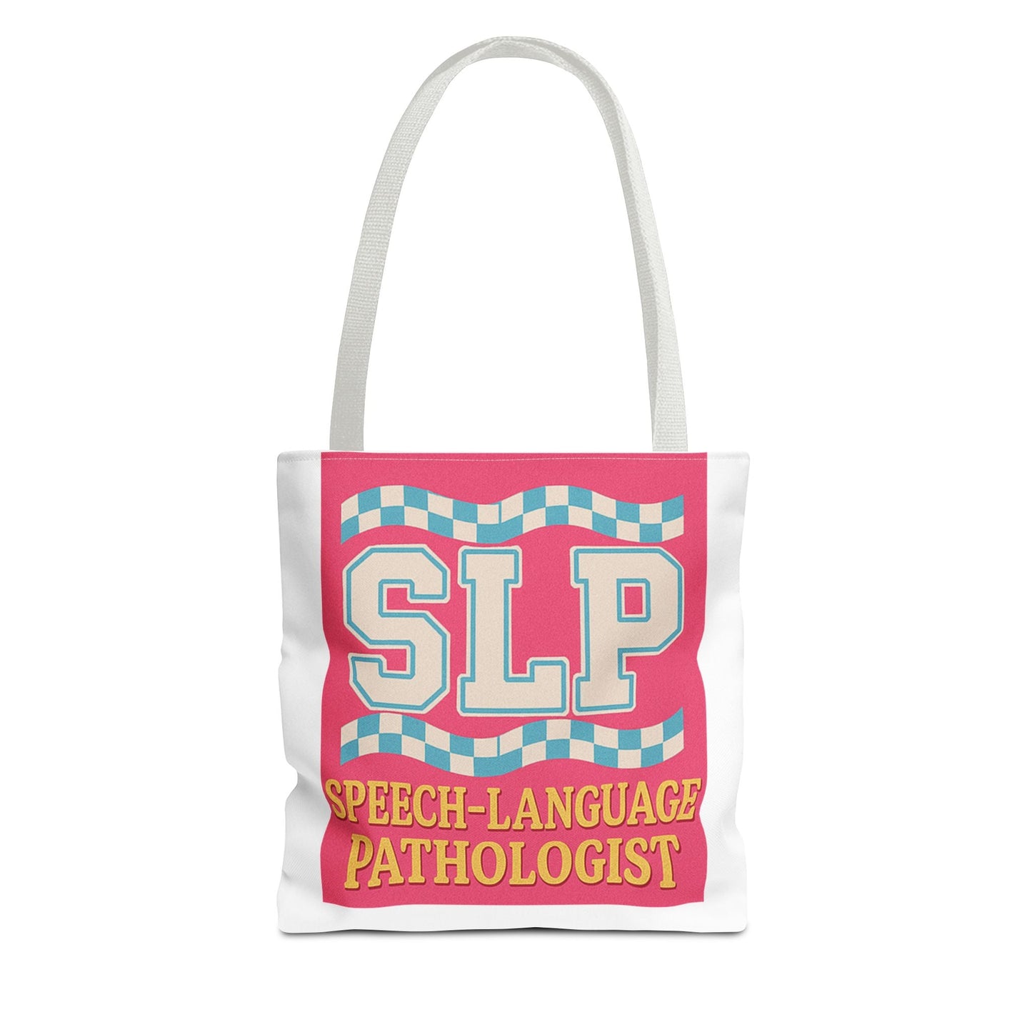 SLP Speech-Language Pathologist Tote Bag - 13’’ × 13’’ / White - Bags