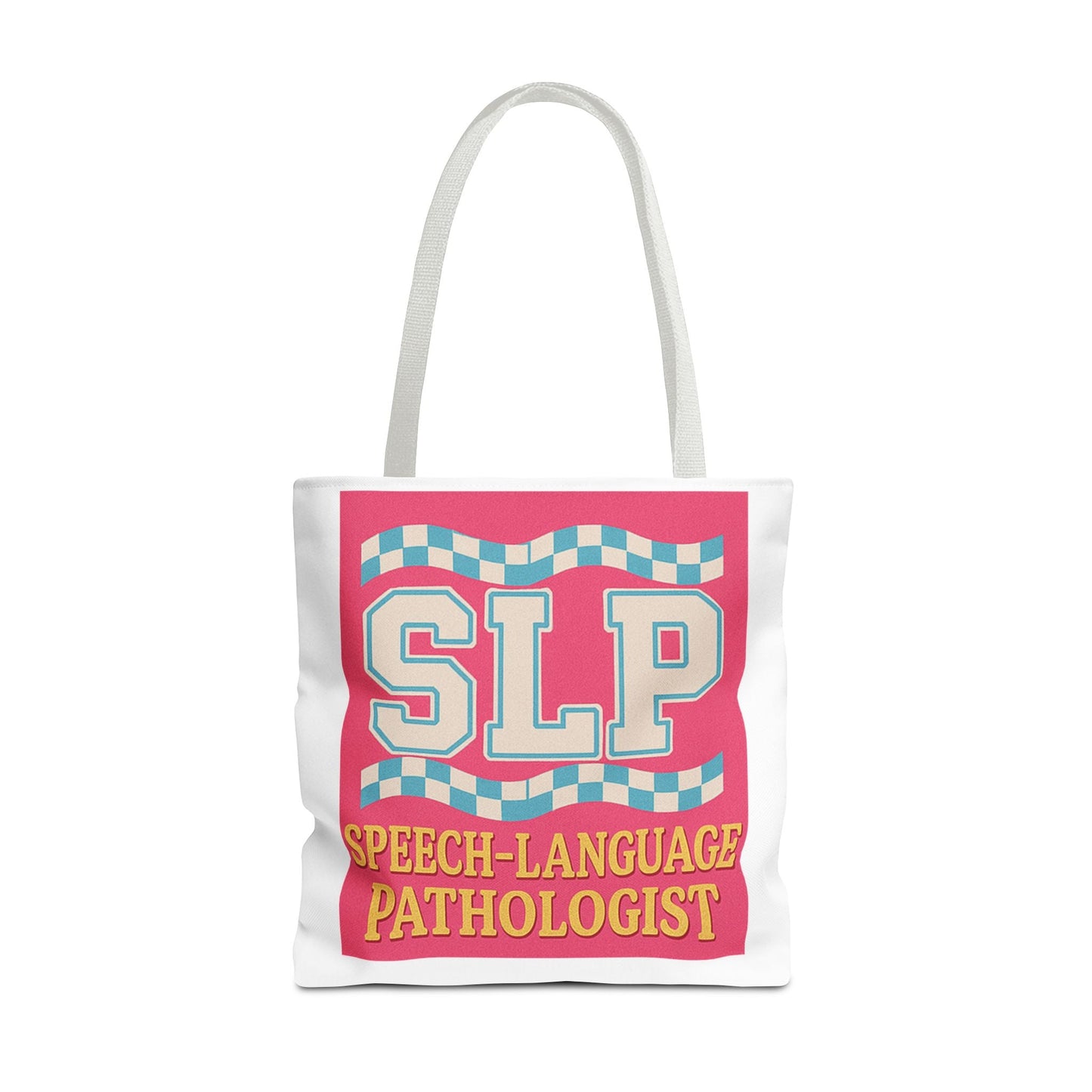 SLP Speech-Language Pathologist Tote Bag - 18’’ × 18’’ / White - Bags