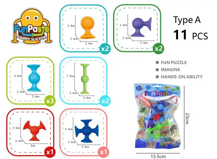 Sucula children’s educational suction cup soft building blocks variety of science and education children teaching AIDS