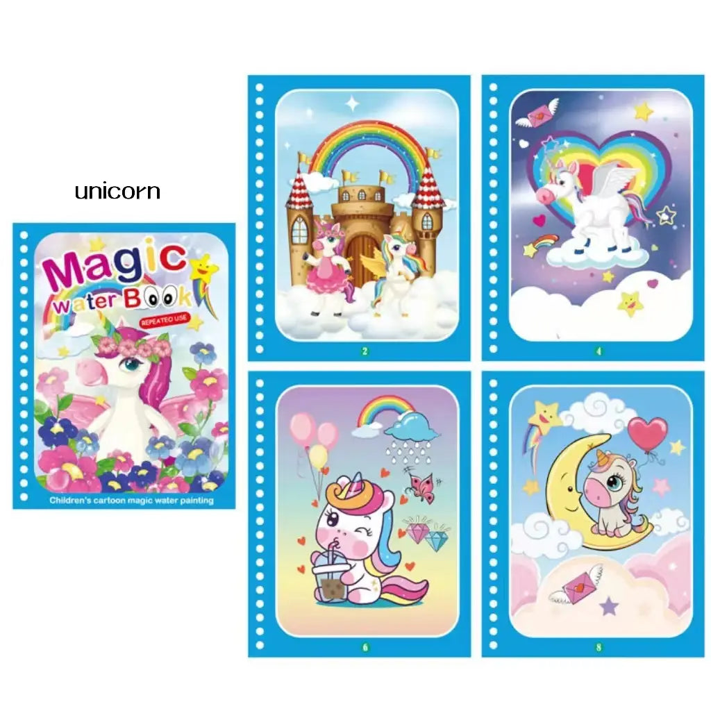 Magic water book montessori toys are reusable colored books magical water paintings children’s puzzle toys