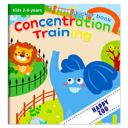 Children’s Reusable Stickers Books Cartoon Stationery Stickers for Kids Early Education Cartoon Cute Stickers