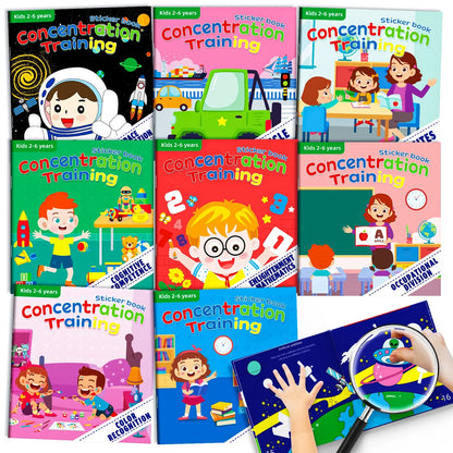 Children’s Reusable Stickers Books Cartoon Stationery Stickers for Kids Early Education Cartoon Cute Stickers