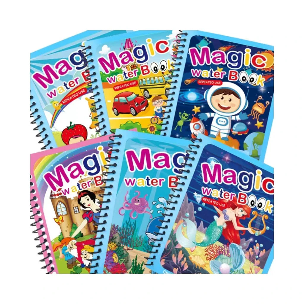 Magic water book montessori toys are reusable colored books magical water paintings children’s puzzle toys - random