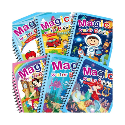 Magic water book montessori toys are reusable colored books magical water paintings children’s puzzle toys - random