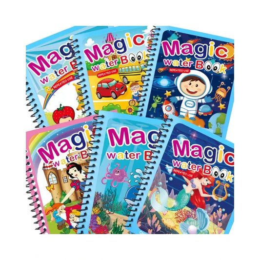 Magic water book montessori toys are reusable colored books magical water paintings children’s puzzle toys - random