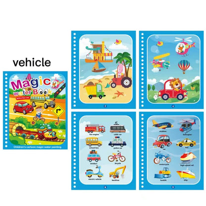 Magic water book montessori toys are reusable colored books magical water paintings children’s puzzle toys - random