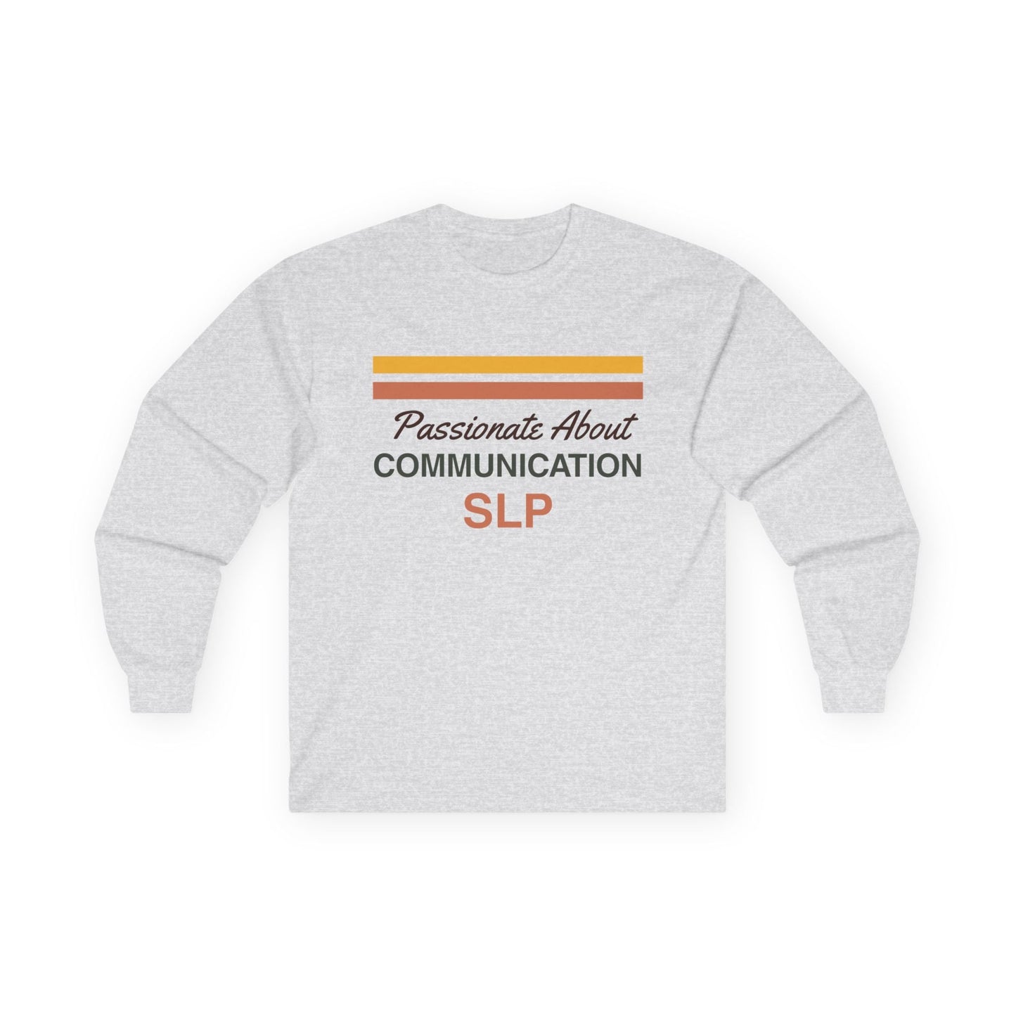 Passionate About Communication Long Sleeve Tee for Speech-Language Pathologists - Ash / S - Long-sleeve