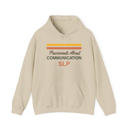 Passionate About Communication SLP Hoodie - Cozy Sweatshirt for Speech Language Pathologists Gift for Therapists Study