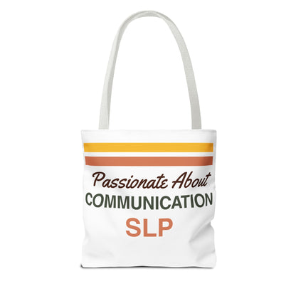 Passionate About Communication SLP Tote Bag - Perfect Gift for Speech-Language Pathologists - Bags