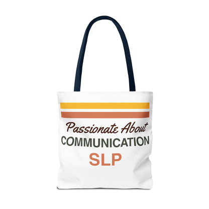 Passionate About Communication SLP Tote Bag - Perfect Gift for Speech-Language Pathologists - Bags