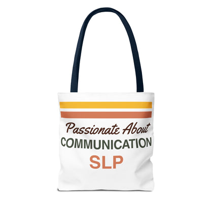 Passionate About Communication SLP Tote Bag - Perfect Gift for Speech-Language Pathologists - Bags
