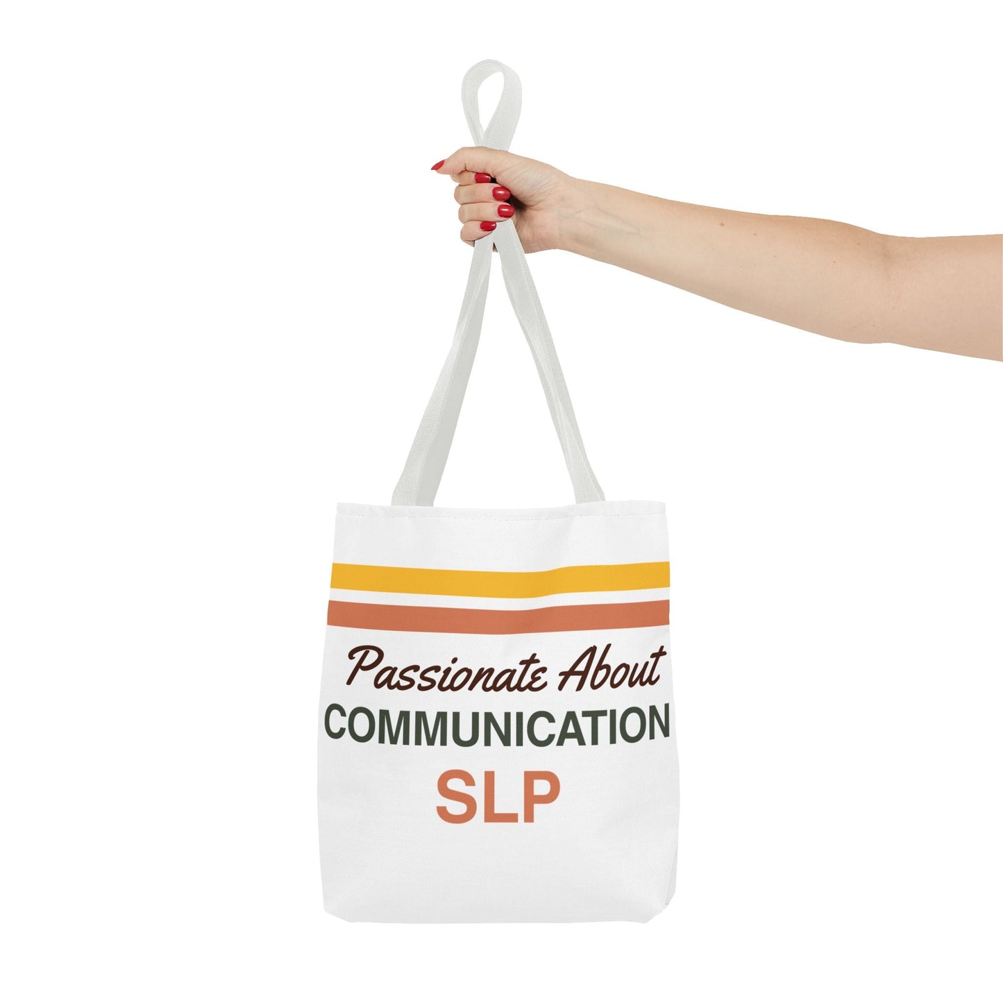 Passionate About Communication SLP Tote Bag - Perfect Gift for Speech-Language Pathologists - Bags