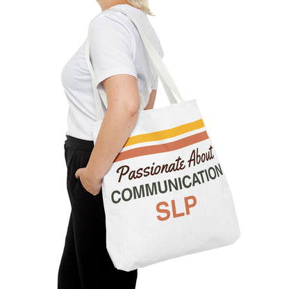 Passionate About Communication SLP Tote Bag - Perfect Gift for Speech-Language Pathologists - Bags