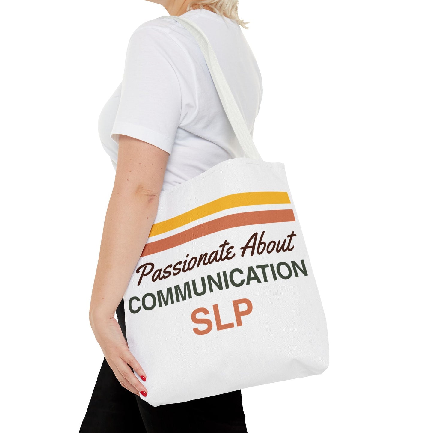 Passionate About Communication SLP Tote Bag - Perfect Gift for Speech-Language Pathologists - Bags