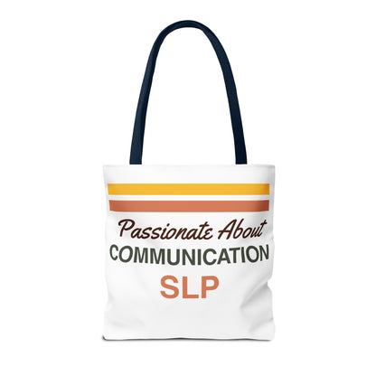 Passionate About Communication SLP Tote Bag - Perfect Gift for Speech-Language Pathologists - Bags