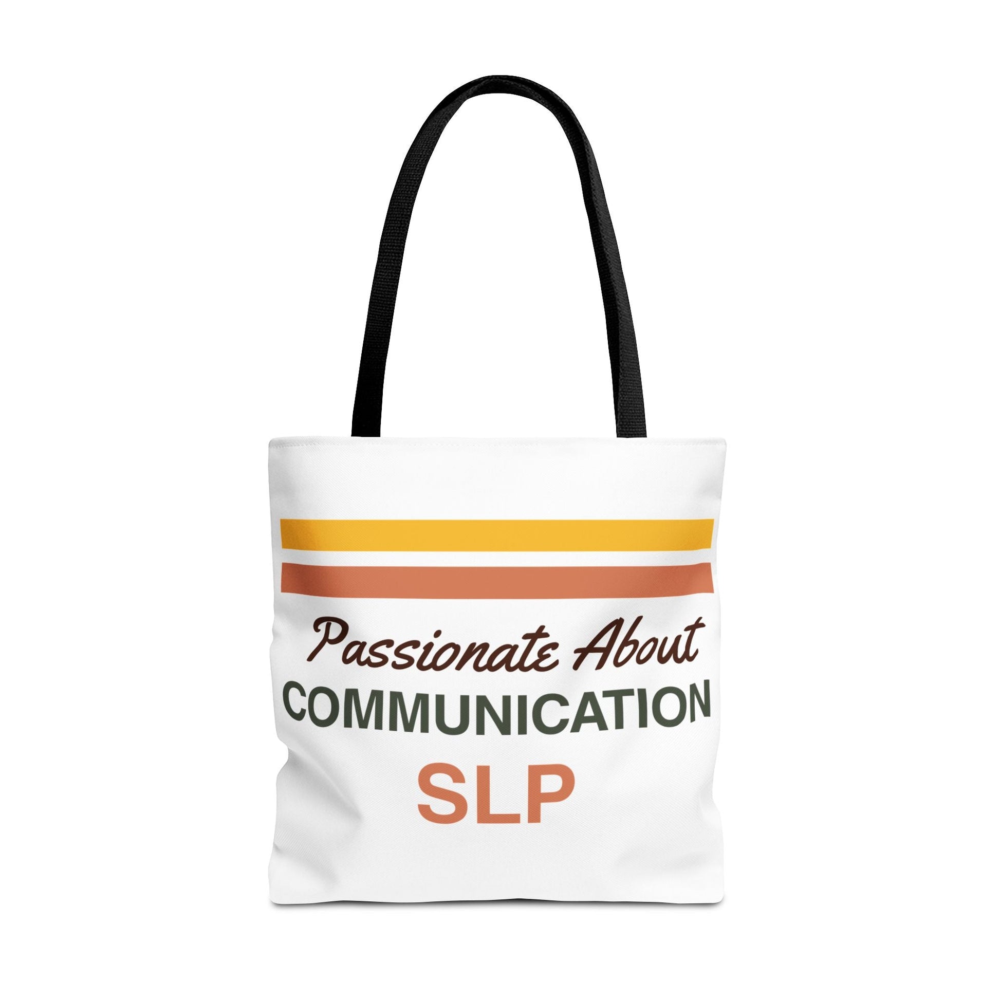 Passionate About Communication SLP Tote Bag - Perfect Gift for Speech-Language Pathologists - 18’’ × 18’’ / Black - Bags