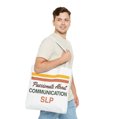 Passionate About Communication SLP Tote Bag - Perfect Gift for Speech-Language Pathologists - Bags