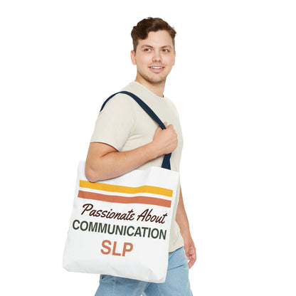Passionate About Communication SLP Tote Bag - Perfect Gift for Speech-Language Pathologists - Bags