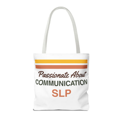 Passionate About Communication SLP Tote Bag - Perfect Gift for Speech-Language Pathologists - Bags