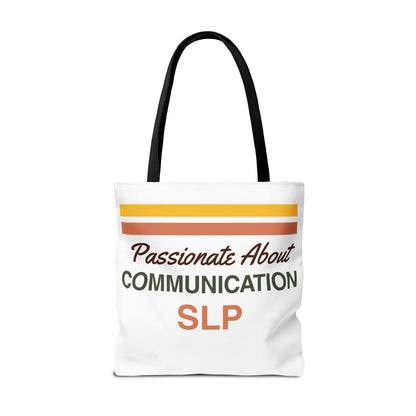 Passionate About Communication SLP Tote Bag - Perfect Gift for Speech-Language Pathologists - Bags