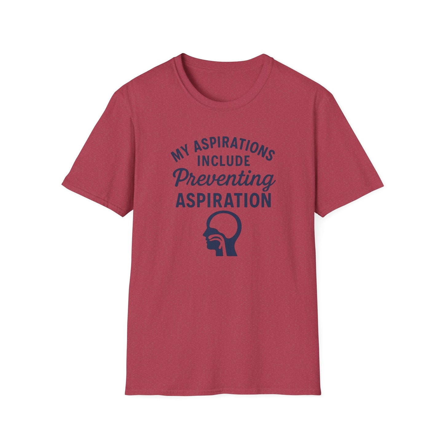Preventing Aspiration T-Shirt - S / Heather Cardinal - T-Shirt