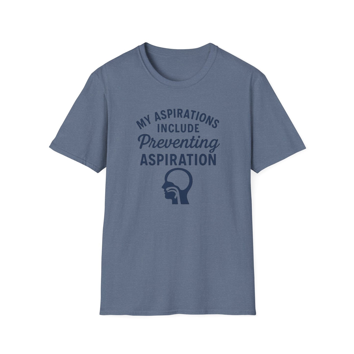 Preventing Aspiration T-Shirt - S / Heather Indigo - T-Shirt