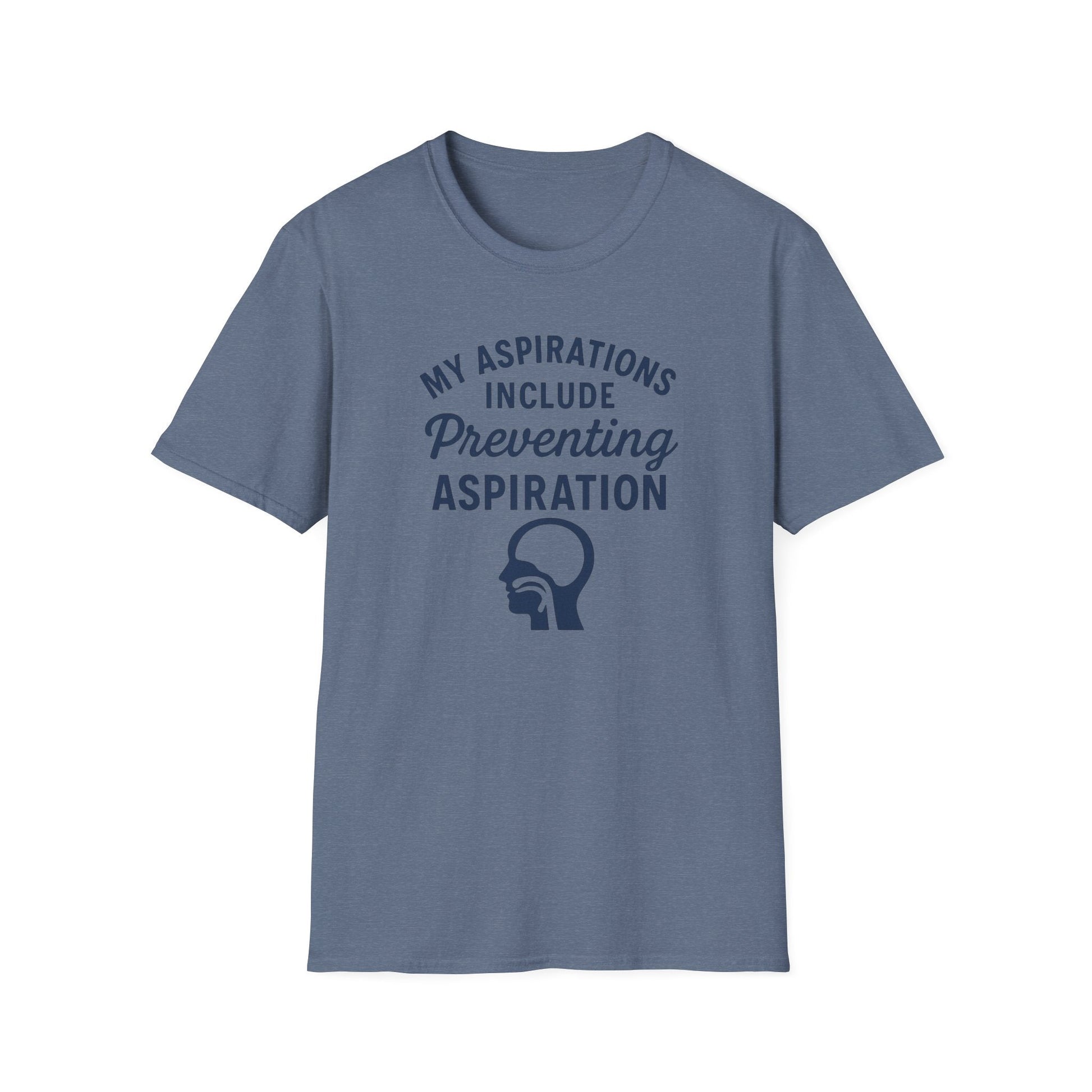 Preventing Aspiration T-Shirt - S / Heather Indigo - T-Shirt